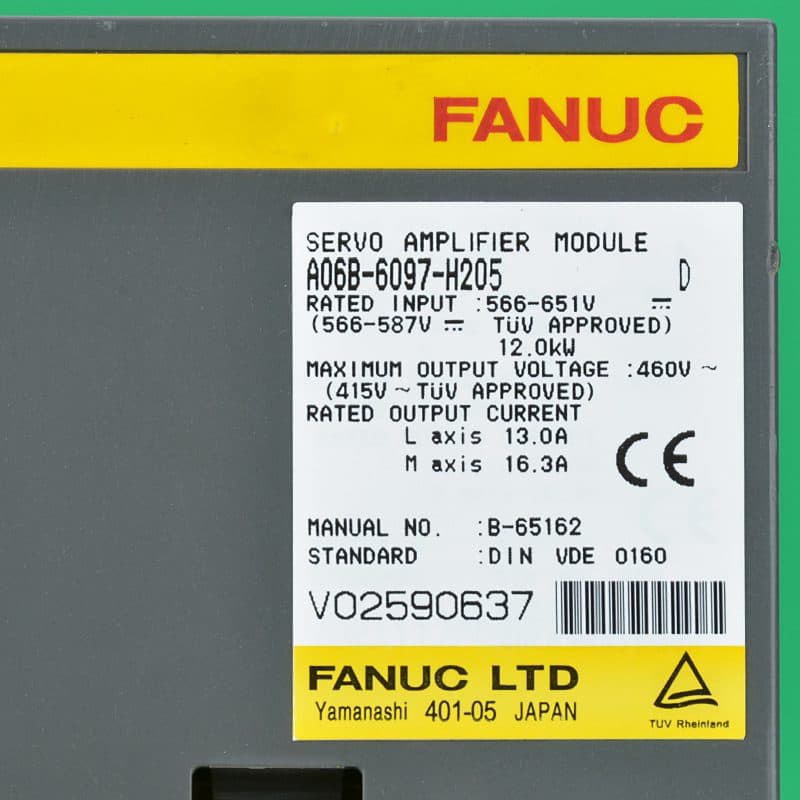 A06B-6097-H205 FANUC A06B-6097-H205 Servo Amplifier / Drive - View 5 | CNC Spare Part