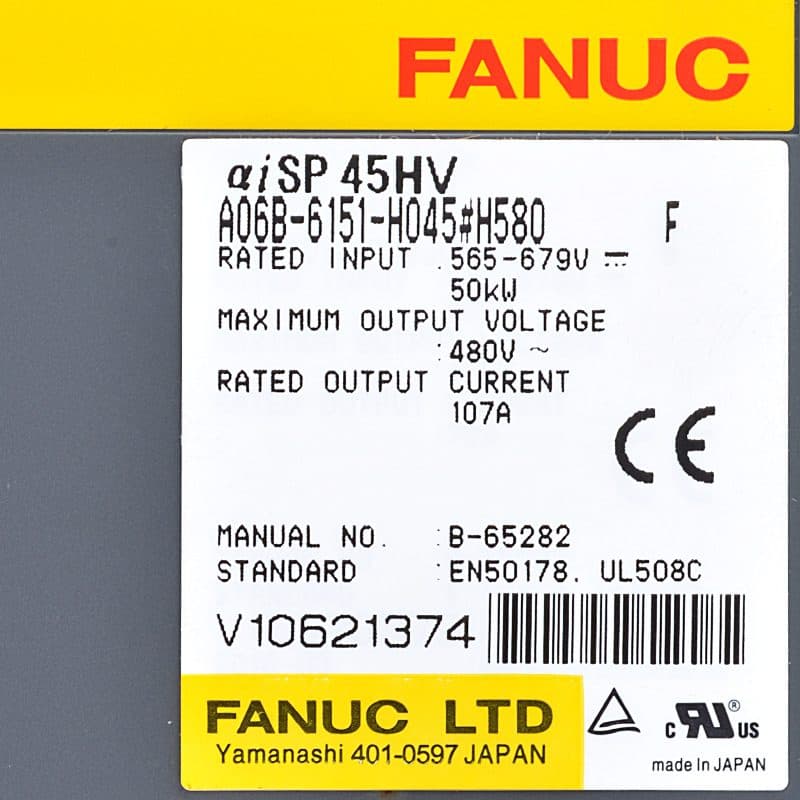 A06B-6151-H045 FANUC A06B-6151-H045 Servo Amplifier / Drive - Detail View | FANUC Servo Amplifier / Drive
