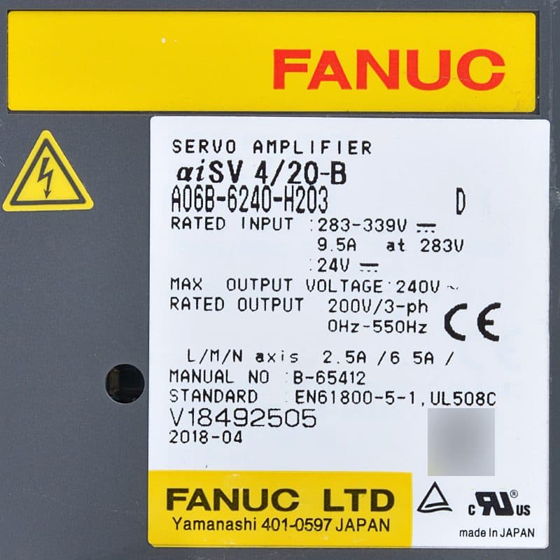 FANUC A06B-6240-H203 Servo Amplifier / Drive - A06B-6240-H203 | Professional FANUC Servo Amplifier / Drive Part | In Stock at Vibocnc