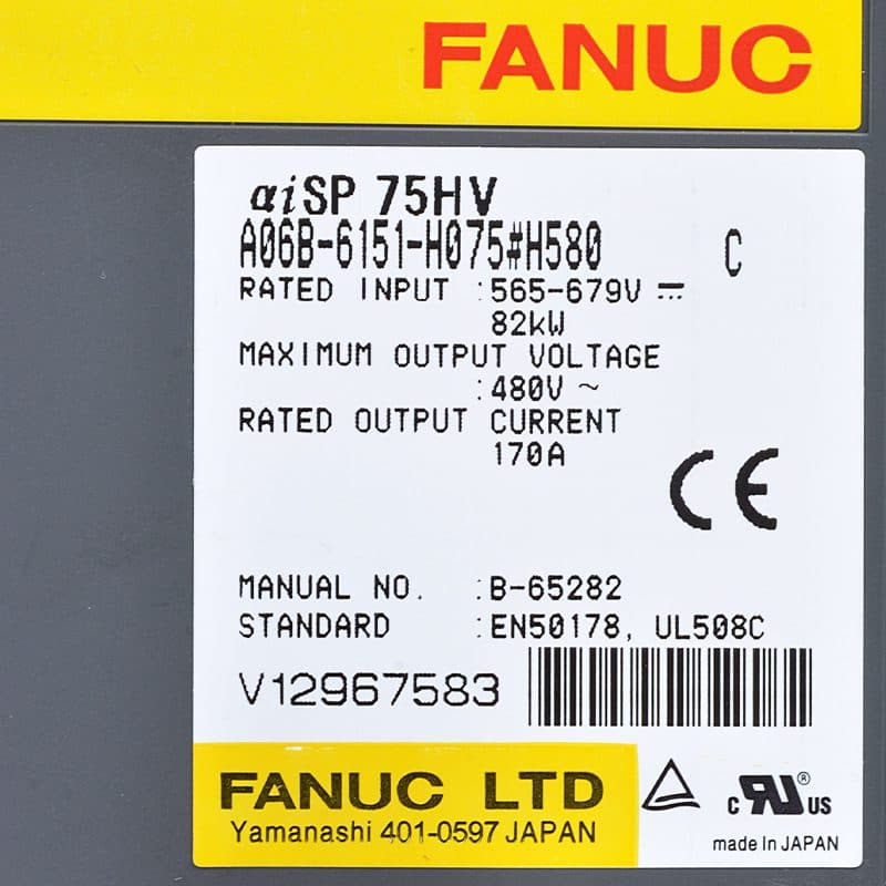 A06B-6151-H075 FANUC A06B-6151-H075 Servo Amplifier / Drive - Detail View | FANUC Servo Amplifier / Drive