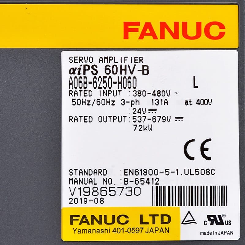 A06B-6250-H060 FANUC A06B-6250-H060 Servo Amplifier / Drive - View 3 | CNC Spare Part