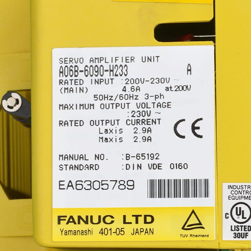 FANUC A06B-6090-H233 Servo Amplifier / Drive - A06B-6090-H233 | Professional FANUC Servo Amplifier / Drive Part | In Stock at Vibocnc