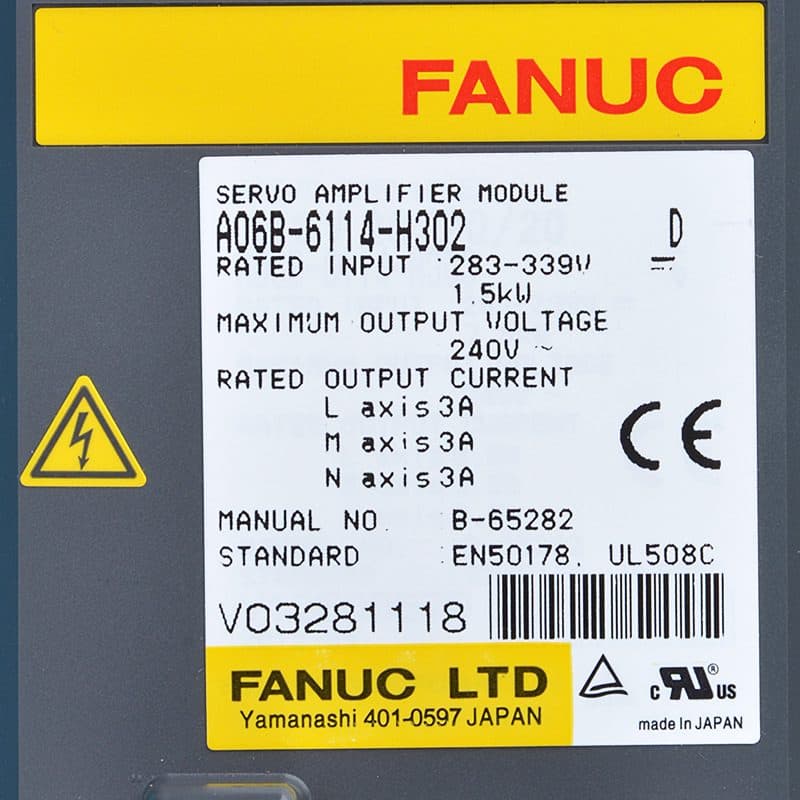 A06B-6114-H302 FANUC A06B-6114-H302 Servo Amplifier / Drive - View 3 | CNC Spare Part