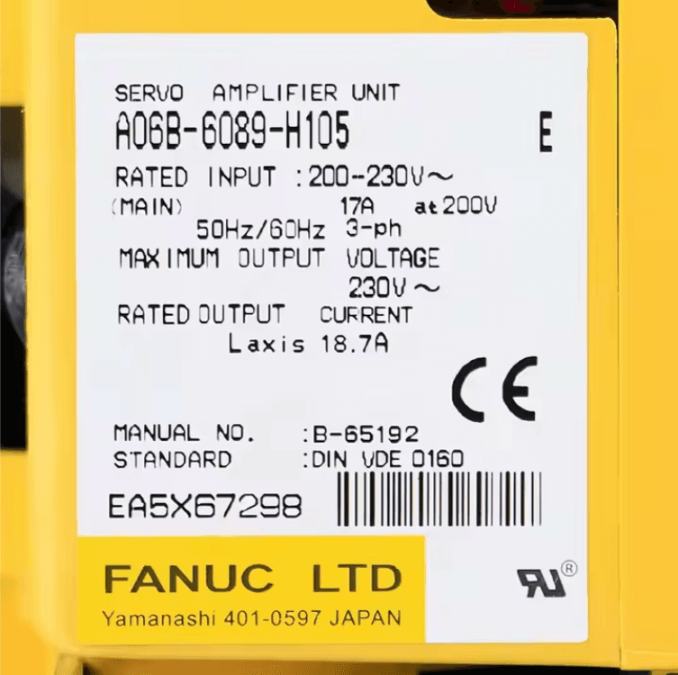 FANUC A06B-6089-H105 Servo Amplifier / Drive - A06B-6089-H105 | Professional FANUC Servo Amplifier / Drive Part | In Stock at Vibocnc