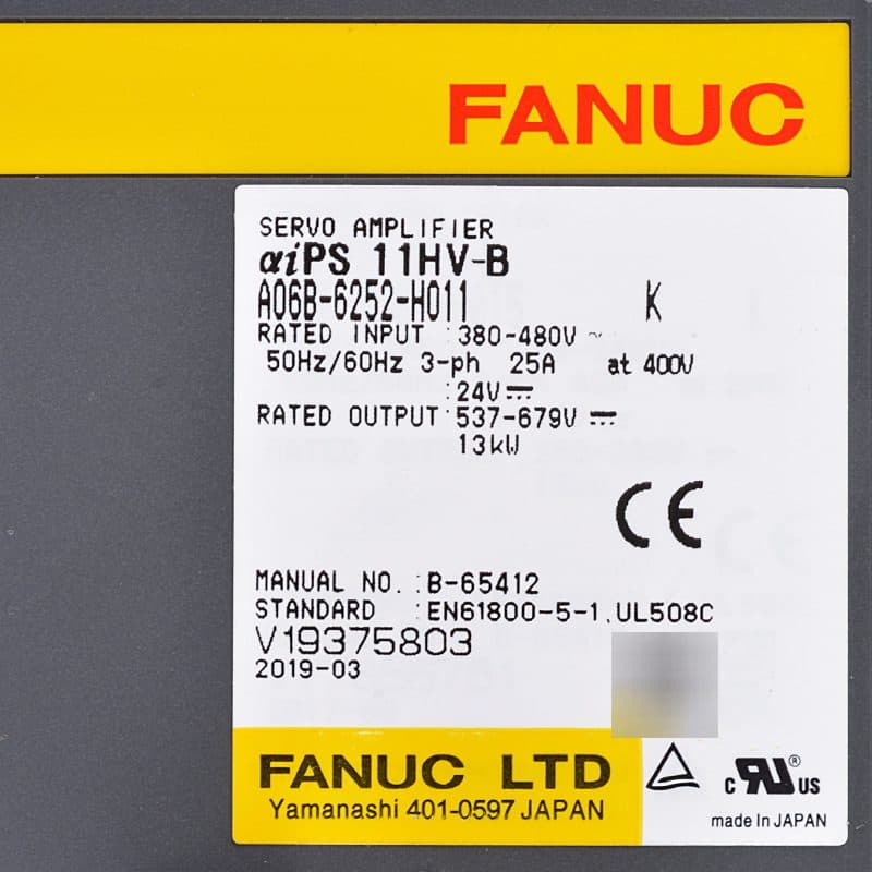 FANUC A06B-6252-H011 Servo Amplifier / Drive - A06B-6252-H011 | Professional FANUC Servo Amplifier / Drive Part | In Stock at Vibocnc