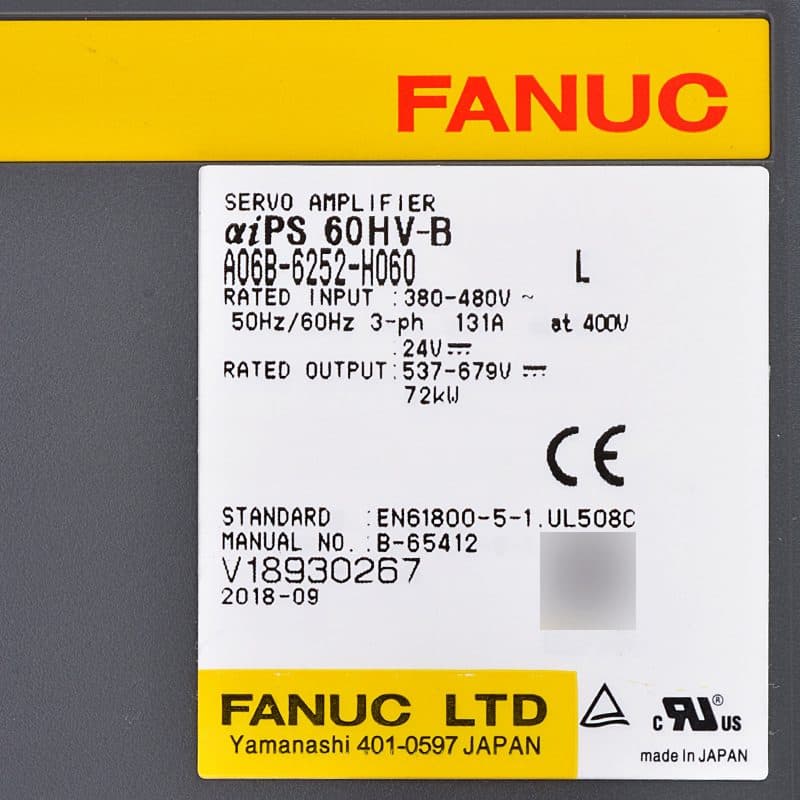 FANUC A06B-6252-H060 Servo Amplifier / Drive - A06B-6252-H060 | Professional FANUC Servo Amplifier / Drive Part | In Stock at Vibocnc