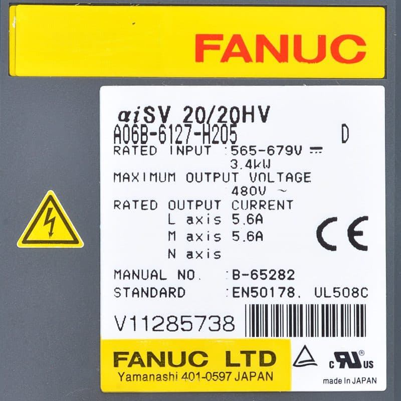 FANUC A06B-6127-H205 Servo Amplifier / Drive - A06B-6127-H205 | Professional FANUC Servo Amplifier / Drive Part | In Stock at Vibocnc