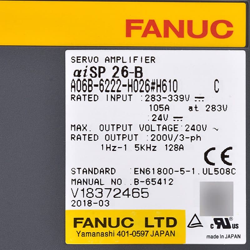 FANUC A06B-6222-H026 Servo Amplifier / Drive - A06B-6222-H026 | Professional FANUC Servo Amplifier / Drive Part | In Stock at Vibocnc
