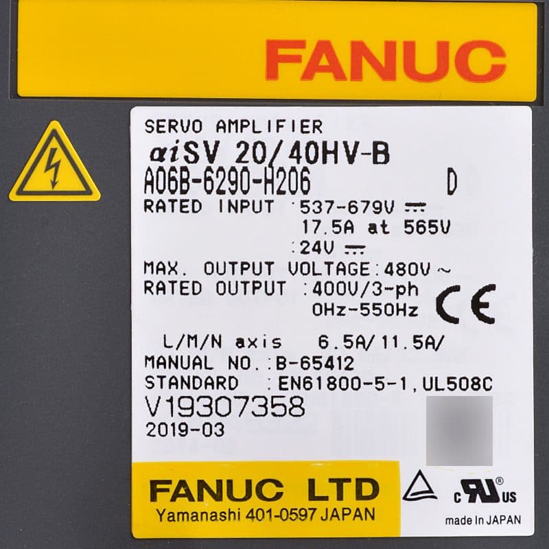 FANUC A06B-6290-H206 Servo Amplifier / Drive - A06B-6290-H206 | Professional FANUC Servo Amplifier / Drive Part | In Stock at Vibocnc