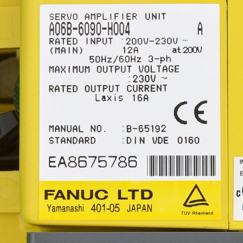 FANUC A06B-6090-H004 Servo Amplifier / Drive - A06B-6090-H004 | Professional FANUC Servo Amplifier / Drive Part | In Stock at Vibocnc
