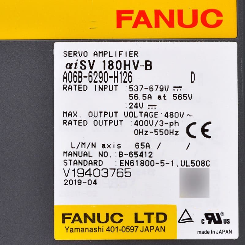 FANUC A06B-6290-H126 Servo Amplifier / Drive - A06B-6290-H126 | Professional FANUC Servo Amplifier / Drive Part | In Stock at Vibocnc