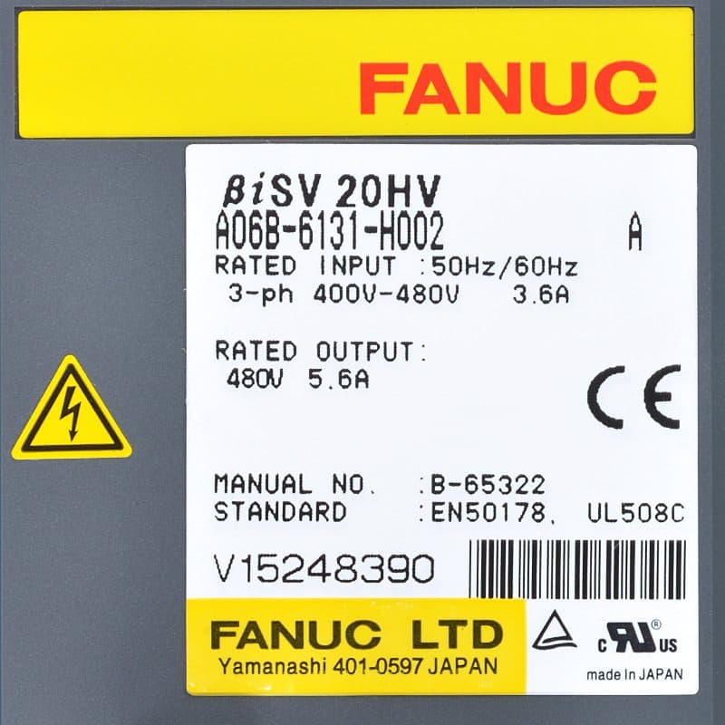 FANUC A06B-6131-H002 Servo Amplifier / Drive - A06B-6131-H002 | Professional FANUC Servo Amplifier / Drive Part | In Stock at Vibocnc